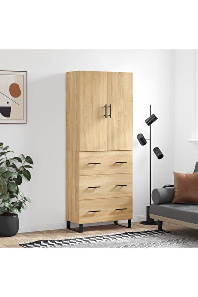 Concept Dulap înalt, stejar sonoma, 69,5x34x180 cm, lemn compozit