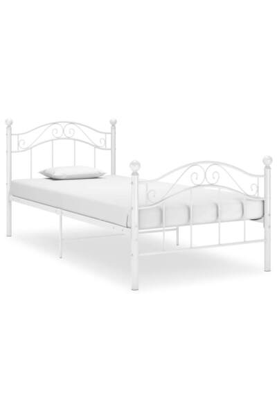 Concept Σκελετός κρεβατιού, λευκό, 90x200 cm, μεταλλικός