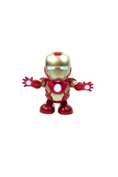OEM Robotel Iron Man, dans, muzica, luminite, 20 cm, rosu/auriu