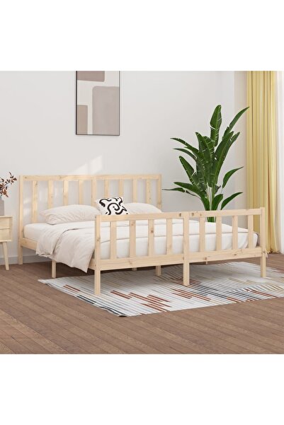 Concept Σκελετός κρεβατιού, 200x200 εκ., μασίφ ξύλο