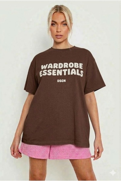 WOODROFFE Γυναικεία Ντουλάπα με τύπωμα oversized T-Shirt Casual