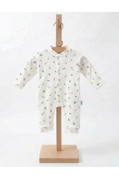 MiniKids Salopeta floricele roz-mov,