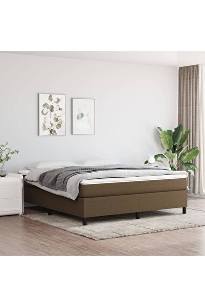 Concept Cadru de pat box spring, maro închis, 180x200 cm, textil