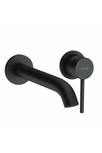 Kludi Baterie lavoar Bozz negru mat montaj incastrat pipa 23 cm