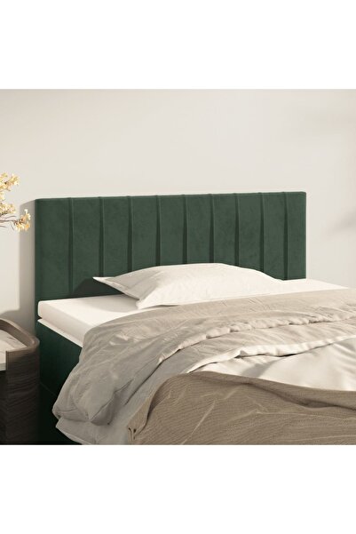 Concept Tăblie de pat, verde închis, 90x5x78/88 cm, catifea