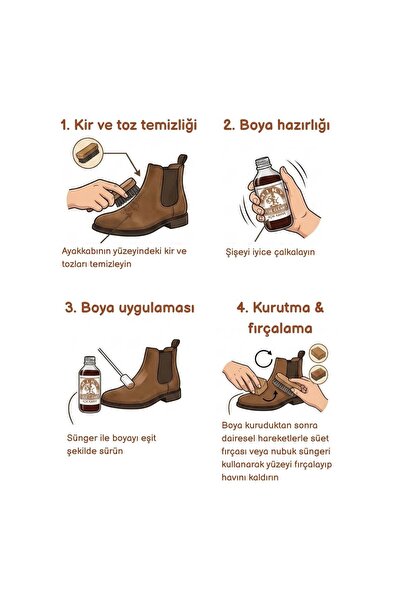 MİKY Süet & Nubuk Yenileyici Likit Boya | Canlandırıcı Renk Bakımı | Bej (100 ml)
