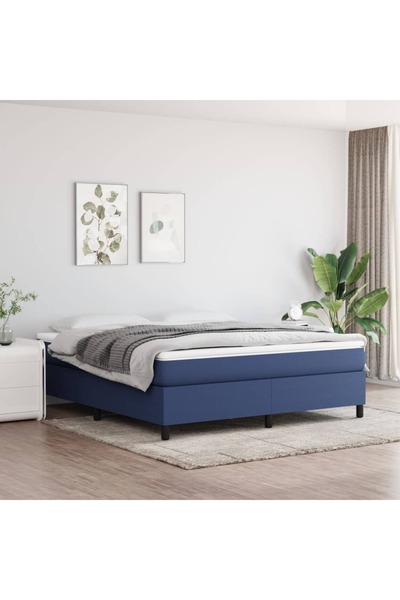 Concept Cadru de pat box spring, albastru, 180x200 cm, textil