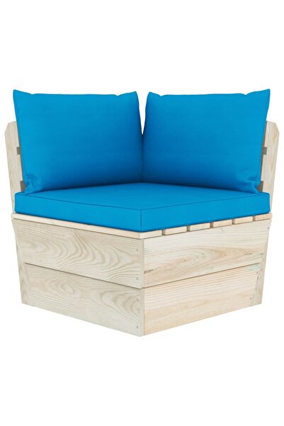 Concept Възглавници за диван от палети, 3 бр., светло сини, текстил