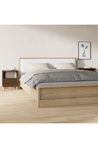 Concept Κομοδίνα, 2 τεμ., καφέ δρυς, 40x35x50 εκ.