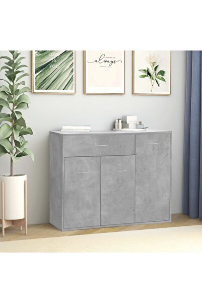 Concept Sideboard, concrete grey, 88 x 30 x 70 cm, chipboard
