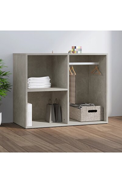 Concept Dulap de dressing, gri beton, 80x40x65 cm, lemn compozit