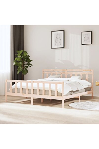 Concept Σκελετός κρεβατιού, 200x200 εκ., μασίφ ξύλο