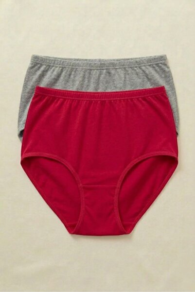 Tutku Σετ 2 τεμαχίων Μεγάλο Μέγεθος Ψηλόμεσο 100% Βαμβακερό Σετ Γυναικεία Σλι...