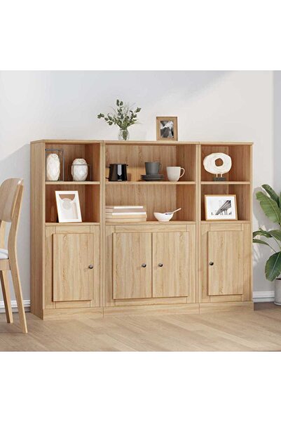 Concept Ψηλά ντουλάπια, 3 τεμ., δρυς sonoma, επεξεργασμένο ξύλο