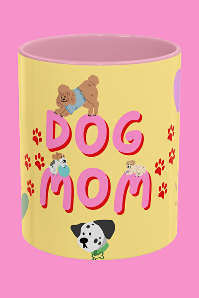 Midas Design Dog Mom Temalı Tasarım Porselen Kupa