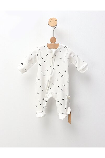 MiniKids Ολόσωμη φόρμα υψηλής ποιότητας, με μπότες Half Moon, λευκή