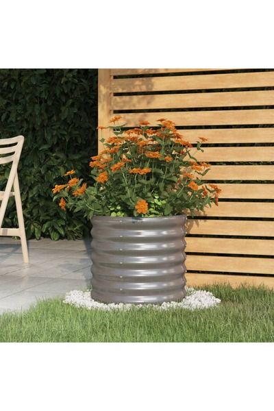 Concept Jardinieră grădină gri 40x40x36 cm oțel vopsit electrostatic