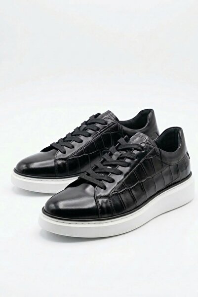 LUSIVE 100% Genuine Leather Black Lace-Up Comfortable Casual Men's Shoes Luas...