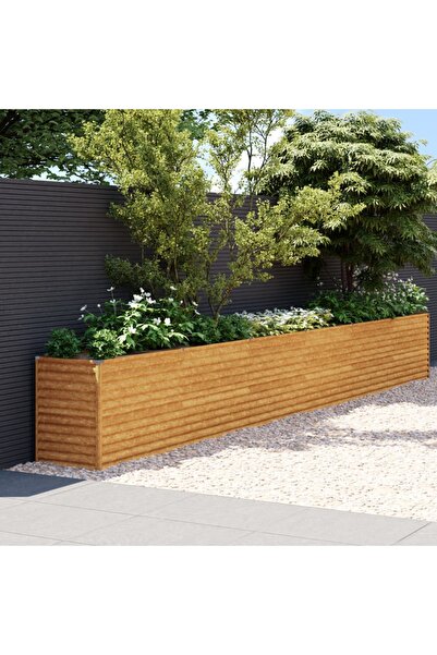 Concept Υπερυψωμένο παρτέρι κήπου, 578x50x69 cm, ατσάλι Corten