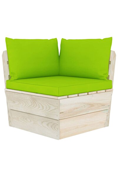 Concept Perne pentru canapea din paleți, 3 buc., verde aprins, textil