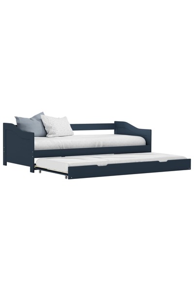 Concept Σκελετός καναπέ-κρεβάτι, επεκτεινόμενος, γκρι, 90 x 200 cm, ξύλο πεύκου