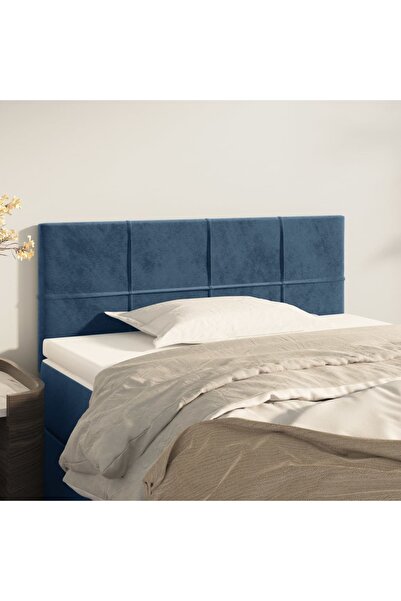 Concept Tăblie de pat, albastru închis, 90x5x78/88 cm, catifea