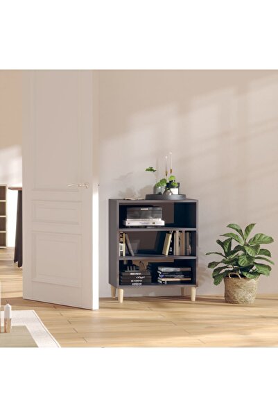 Concept Μπουφές, γυαλιστερό γκρι, 57x35x70 cm, μοριοσανίδα