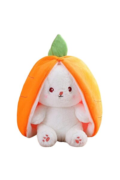OEM Plush toy, Carrot Bunny, Orange/White, 25 cm