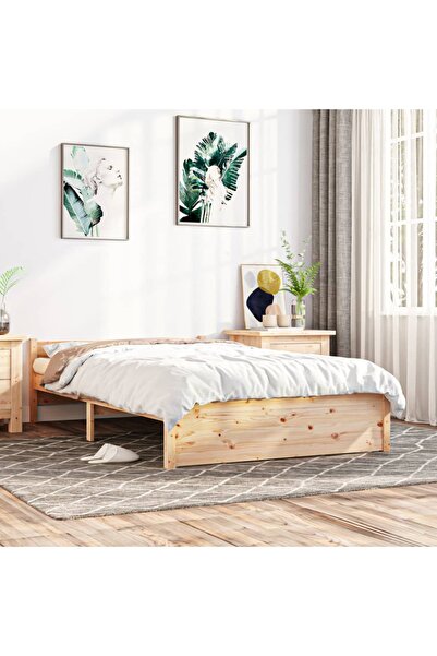 Concept Σκελετός Διπλό κρεβατιού 4FT6, 135x190 εκ., μασίφ ξύλο