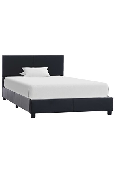 Concept Σκελετός κρεβατιού, μαύρο, 100x200 cm, οικολογικό Δερμάτινο