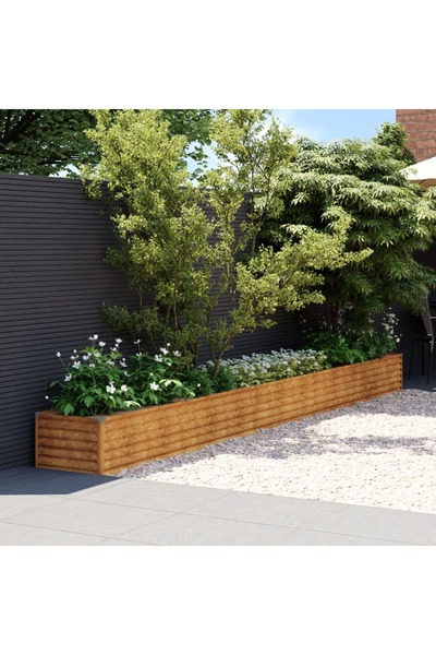 Concept Strat înălțat de grădină, 482x50x36 cm, oțel corten