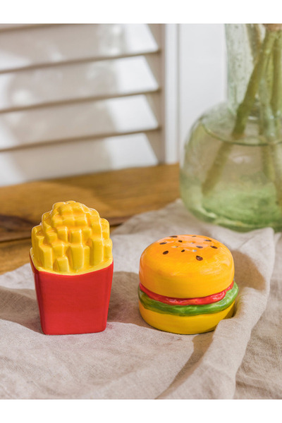 LC Waikiki Hamburger and Potato Figured Salt and Pepper Shakers