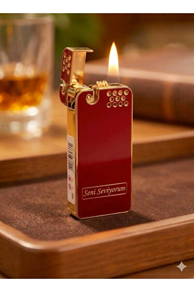 KdrElektronik Kişiye Özel Lazer Kazımalı İsim Yazılabilen Metal Çakmak - Lüks...