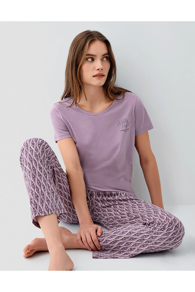 Pierre Cardin Set de pijamale mov pentru femei