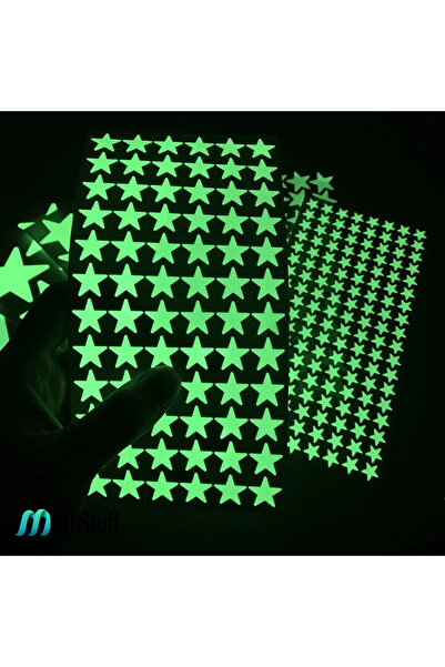 MaffStuff Set 384 Steluțe Fosforescente Autoadezive pentru Perete și Tavan 3D