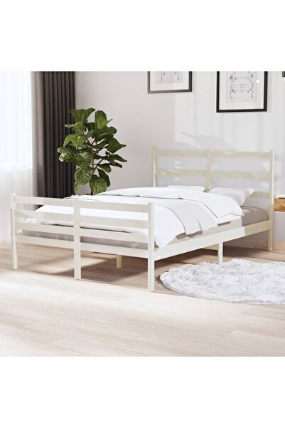 Concept Μικρό σκελετό Διπλό κρεβατιού 1,2 μέτρων, λευκό, 120x190 εκ., από μασ...