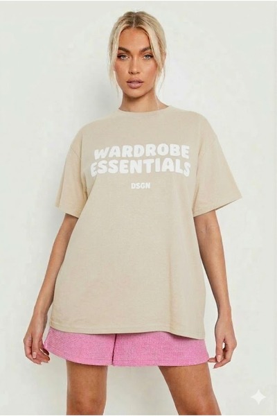 WOODROFFE Γυναικεία Ντουλάπα με τύπωμα oversized T-Shirt Casual
