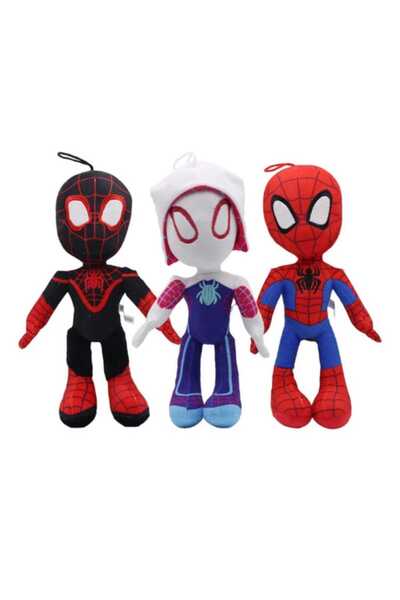 OEM Set of 3 multi-colored plush toys Spidey Miles Ghost Spider-Man 30 cm, Ayde
