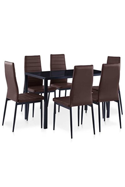 Concept Σετ επίπλων κουζίνας, 7 τεμάχια, καφέ