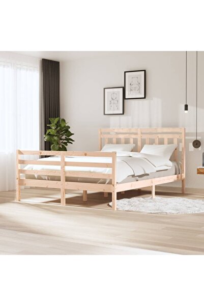 Concept Σκελετός κρεβατιού 1,5 μέτρων Μεγάλο μέγεθος , 150x200 εκ., από μασίφ...