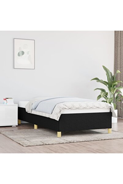 Concept Cadru de pat, negru, 90x190 cm, material textil