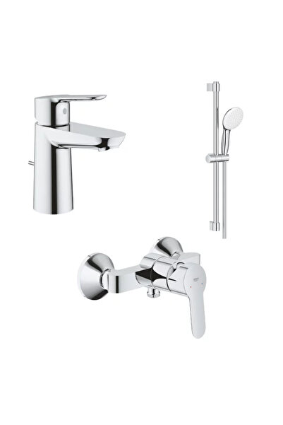 Grohe Set baterii lavoar dus BauEdge si dus cu bara Tempesta crom lucios