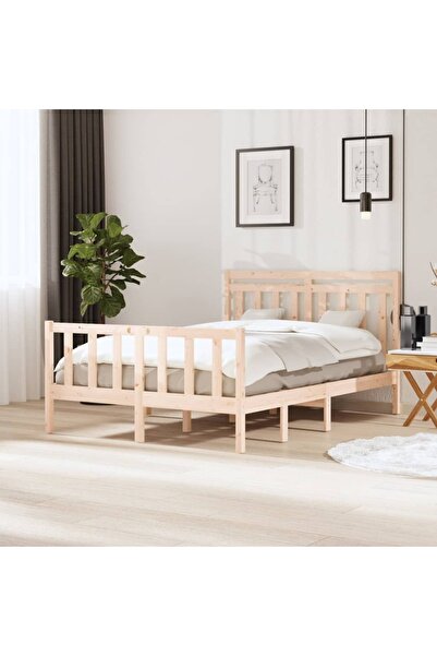 Concept Σκελετός Διπλό κρεβατιού 4FT6, 135x190 εκ., μασίφ ξύλο