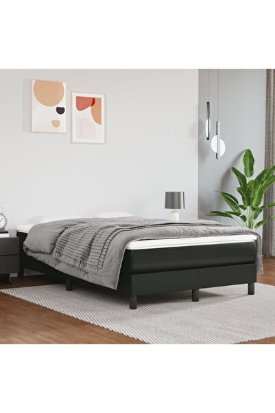 Concept Saltea de pat cu arcuri, negru, 120x200x20 cm, piele ecologică