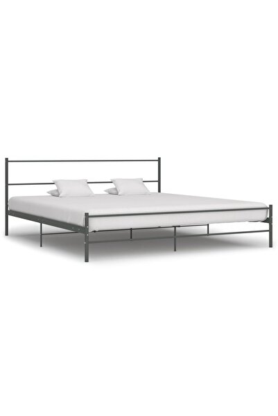 Concept Σκελετός κρεβατιού, γκρι, 180 x 200 εκ., μεταλλικός