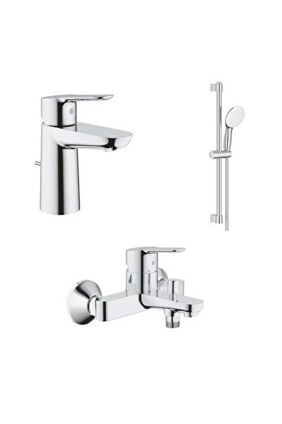 Grohe Set baterii lavoar cada BauEdge si dus cu bara Tempesta crom lucios