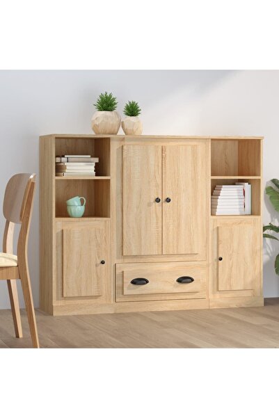 Concept Ψηλά ντουλάπια, 3 τεμ., δρυς sonoma, επεξεργασμένο ξύλο