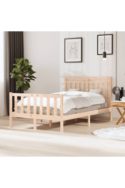 Concept Cadru de pat Small Double 4FT, 120x190 cm, lemn masiv