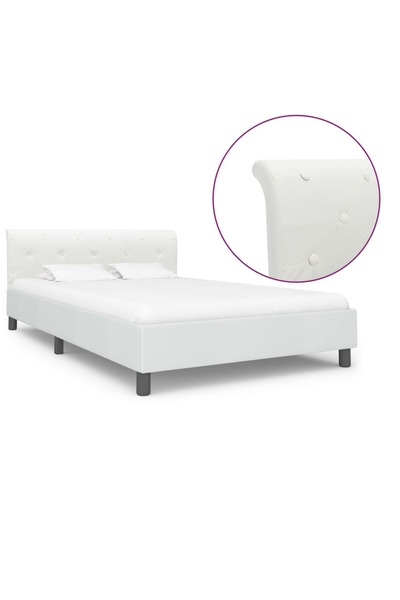 Concept Σκελετός κρεβατιού, λευκό, 120 x 200 cm, οικολογικό Δερμάτινο