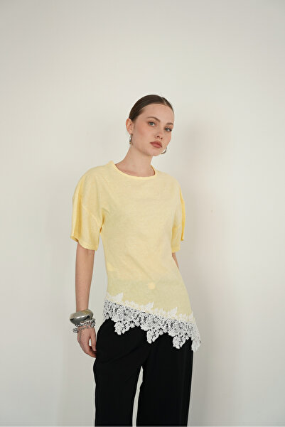 ASEDE Lace Pieces of Linen Bluz